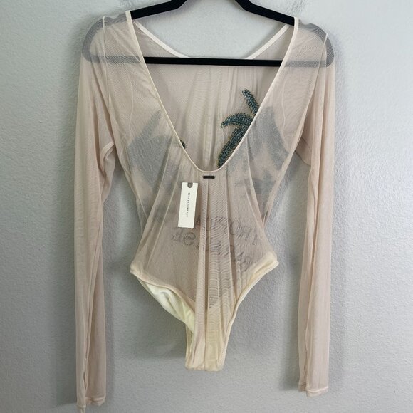 NEW Maaji Womens Medium Tropical Paradise Sheer One Piece Swimsuit - Picture 3 of 13